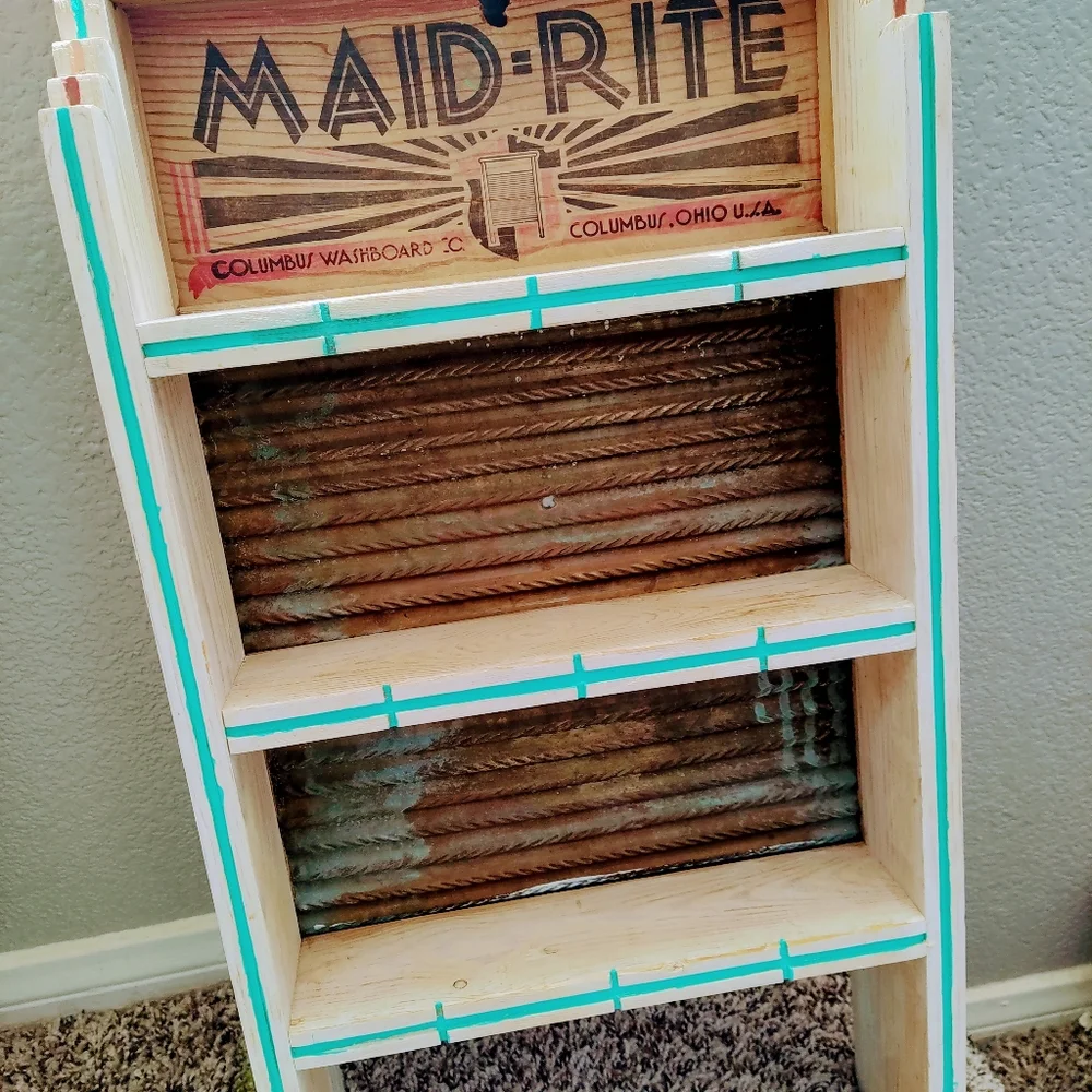 OOAK Vintage Maid- Rite Washboard Shelf - Picture 4 of 13